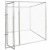 vidaXL Dog Kennels Silver 192 x 192 x 195 cm Galvanised steel