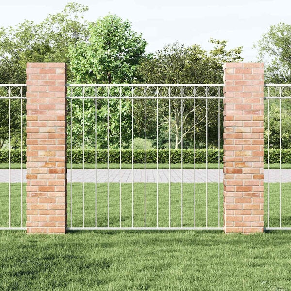 vidaXL Fence Element Assen White 170 x 120 cm Steel