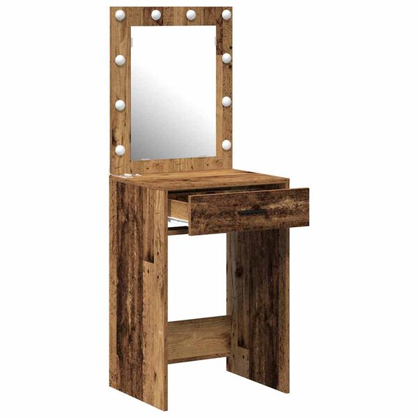 vidaXL Dressing Table Old Wood 50 x 41 x 135 cm Engineered wood