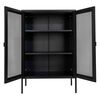 House Nordic Display Cabinet Anna with Mesh Door Black