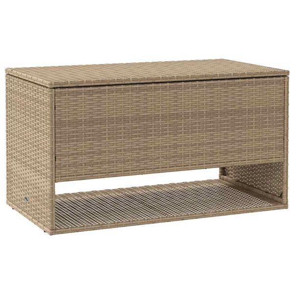 vidaXL Outdoor Cushion Box Beige 100x55x55.5 cm Poly Rattan