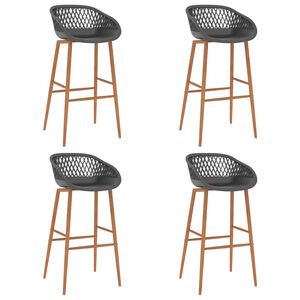 vidaXL Bar Chairs 4 pcs Grey