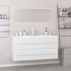 vidaXL Bathroom Furniture Set White Engineered Wood
