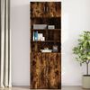 vidaXL Wall Cabinet Smoked Oak 80x42.5x40 cm Engineered Wood