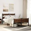 vidaXL Bed Frame without Mattress Brown Oak 120x190 cm Small Double Engineered Wood