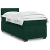 vidaXL Box Spring Bed with Mattress Dark Green 100x200 cm Velvet