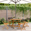 vidaXL 5 Piece Garden Dining Set Black Poly Rattan and Solid Wood