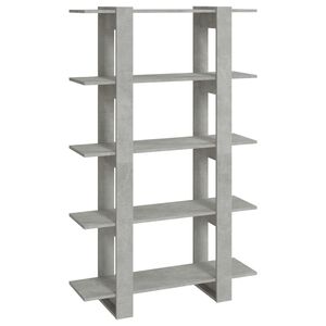 vidaXL Book Cabinet/Room Divider Concrete Grey 100x30x160 cm