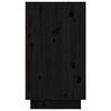 vidaXL Shoe Cabinet Black 110x34x61 cm Solid Wood Pine