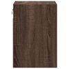 vidaXL Wall-mounted Bedside Cabinets with LED Lights 2 pcs Brown Oak