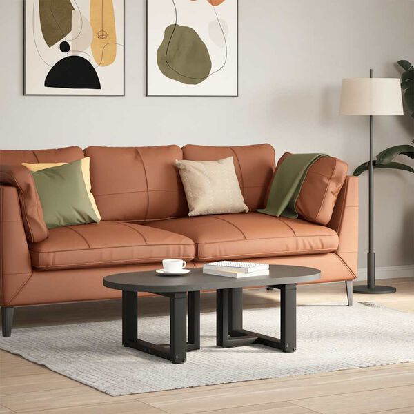 vidaXL Coffee Table Legs T-Shaped&nbsp;2 pcs Black 40x25x(30-31) cm Steel