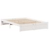 vidaXL Bookcase Bed without Mattress White 150x200cm King Size Solid Wood Pine