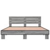 vidaXL Bed Frame without Mattress Grey Sonoma 160x200 cm