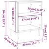 vidaXL Bedside Cabinets 2 pcs High Gloss White 40x30x50 cm Engineered Wood