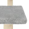 vidaXL Cat Scratching Posts with Platforms Light Grey 98.5 cm