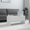 vidaXL Coffee Table White 102x50.5x46.5 cm Engineered Wood