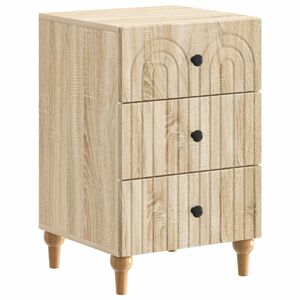 vidaXL Bedside Cabinet Sonoma Oak 43x 41 x 66.5 cm Engineered Wood
