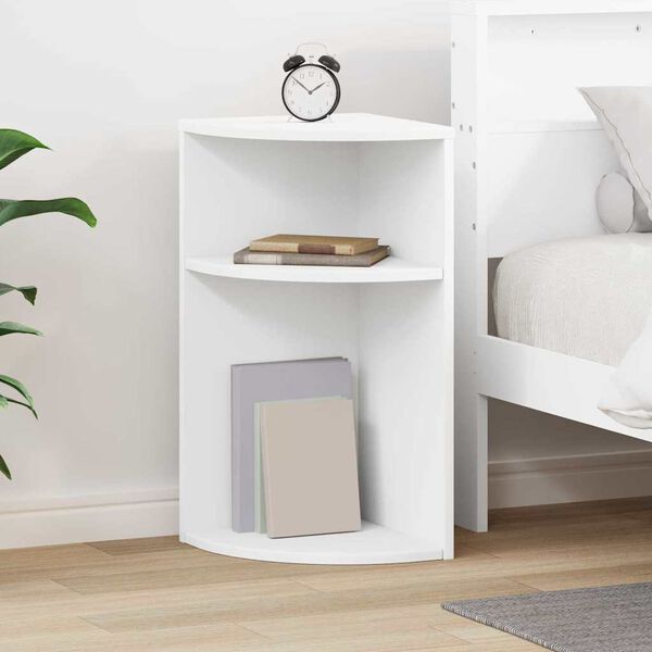 vidaXL End Table White 29.6 x 29.6 x 60 cm Engineered Wood
