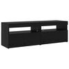 vidaXL TV Cabinet 3 pcs Black Oak 260 x 37 x 40 cm Engineered Wood