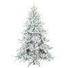 vidaXL Artificial Hinged Christmas Tree White 240 cm PVC and Steel