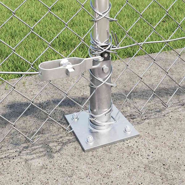 vidaXL Fence Post Silver 25 x 0.6 m (40 x 40 mm mesh) Steel