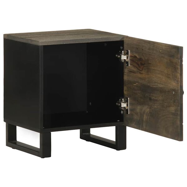 vidaXL Bedside Cabinets 2 pcs Black 40x33x46 cm Solid Wood Mango