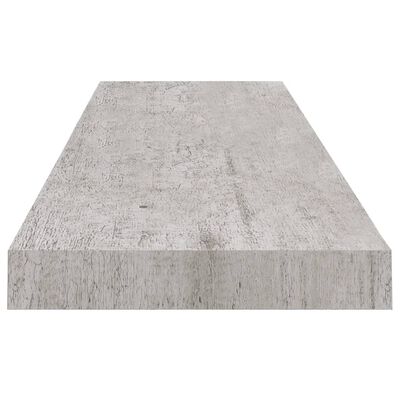 vidaXL Floating Wall Shelves 2 pcs Concrete Grey 90x23.5x3.8 cm MDF