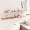 vidaXL Floating Shelf Wall-mounted 2 pcs Pink 100 x 18 x 2.5 cm Steel