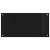 vidaXL Kitchen Backsplash Black 80 x 40 cm Tempered Glass