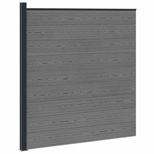 vidaXL Fence Set 175 x 186 cm WPC and Aluminium Grey