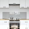 vidaXL Kitchen Backsplash 2 pcs Light Grey 70 x 40 cm Tempered Glass