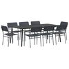 vidaXL Dining Set 9 pcs Anthracite Steel