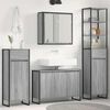 vidaXL Bathroom Furniture Set with Drawer Grey Sonoma Engineered Wood