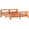 vidaXL Bed Frame with Headboard without Mattress Wax Brown 180x200 cm Super King