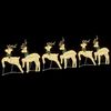 vidaXL LED Reindeers 6 pcs Gold Fabric