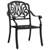 vidaXL 5 Piece Garden Dining Set Black Cast Aluminium