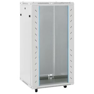 vidaXL Network Cabinet with Storage Grey 600 x 600 x 1200 mm Steel