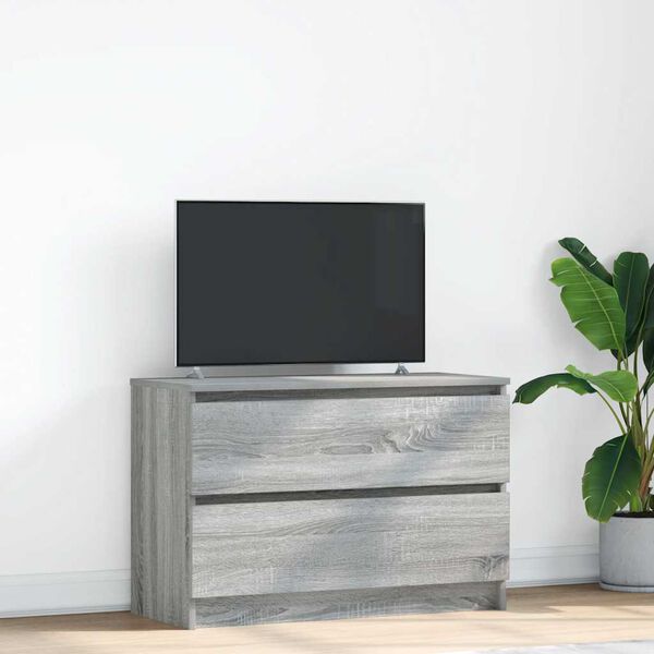 vidaXL TV Cabinet Grey Sonoma 80x35x54 cm Engineered Wood