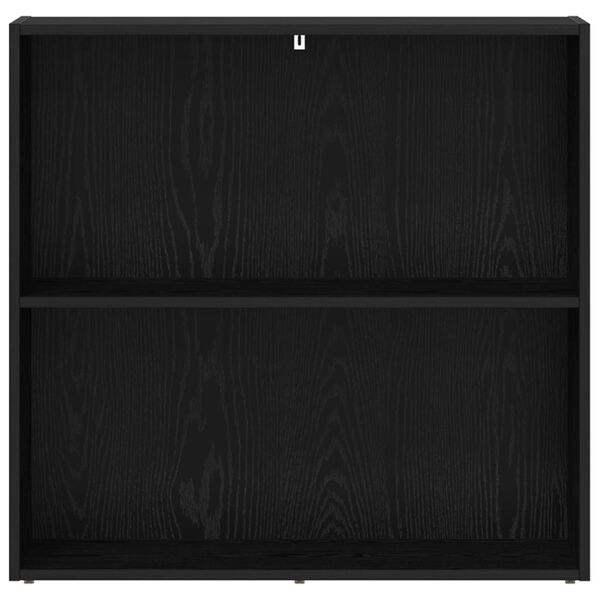 vidaXL Bookshelf Black Oak 80 x 30 x 76.5 cm Engineered Wood