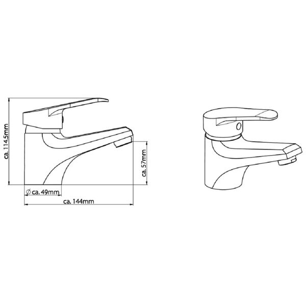 SCH&Uuml;TTE Basin Mixer TESSA Chrome