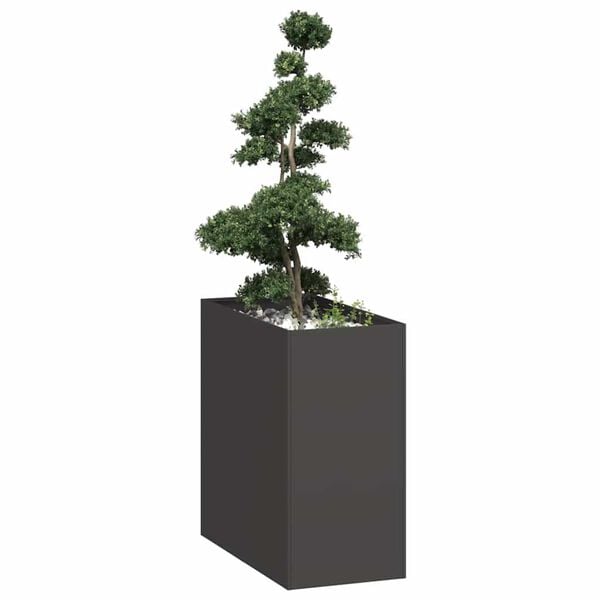vidaXL Planter Black 40x80x80 cm Steel