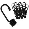 vidaXL Hooks 100 pcs Black 10 mm x 5 cm Steel