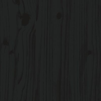 vidaXL Headboard Black 206x4x100 cm Solid Wood Pine