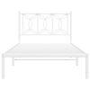 vidaXL Metal Bed Frame without Mattress with Headboard White 107x203cm