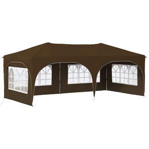 vidaXL Pop-up Party Tent 575 x 288 x 245 cm Taupe Oxford Fabric