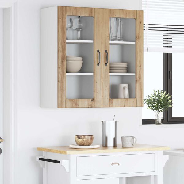 vidaXL Kitchen Cabinet with Shelf 2 pcs Artisan Oak 40 x 31 x 80 cm