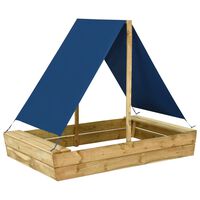 vidaXL Sandpit with Roof 160x100x133 cm Impregnated Pinewood