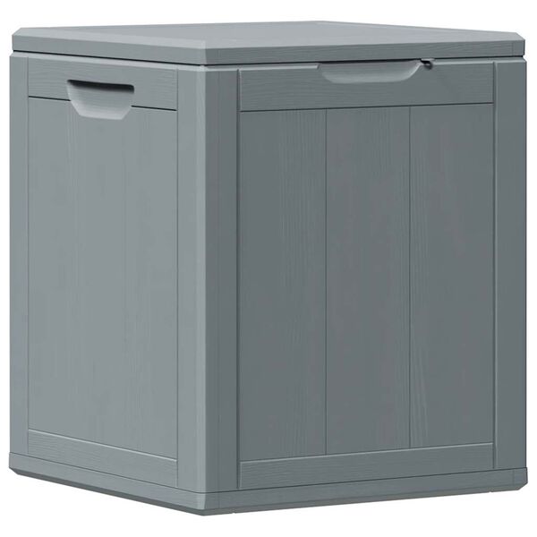 vidaXL Garden Storage Box 90L Grey PP Wood Look
