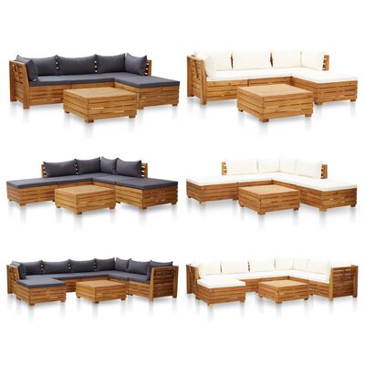 vidaXL Sectional Table 1 pc Solid Acacia Wood