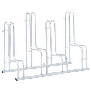 vidaXL Bicycle Stand for 4 Bikes Floor Freestanding Galvanised Steel
